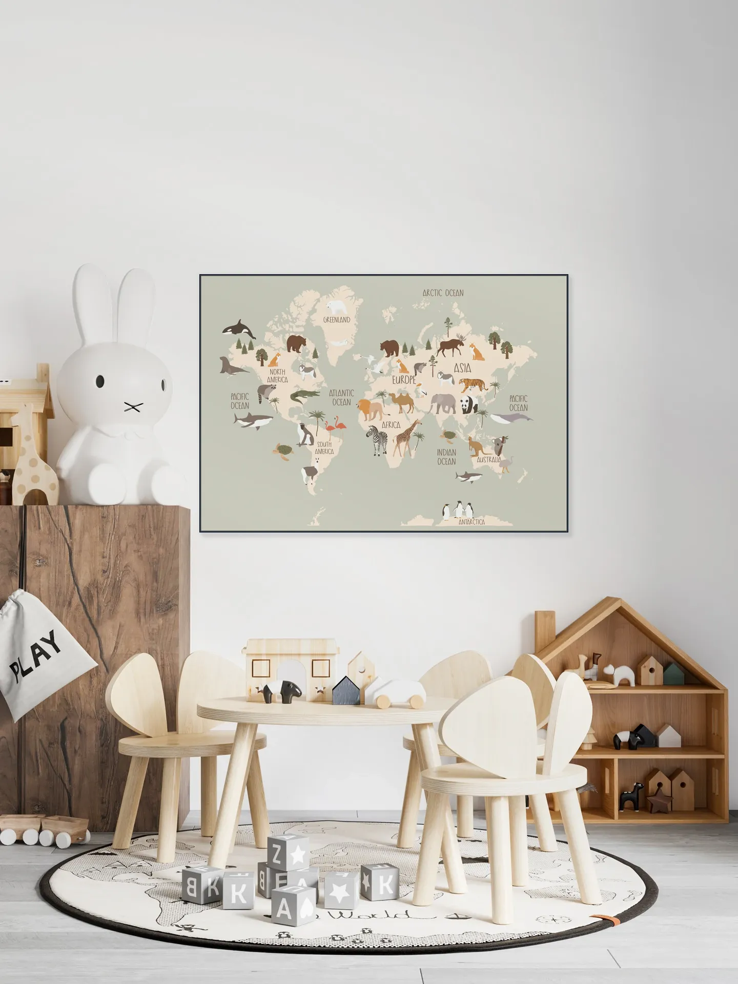 Nursery World Map (Green)