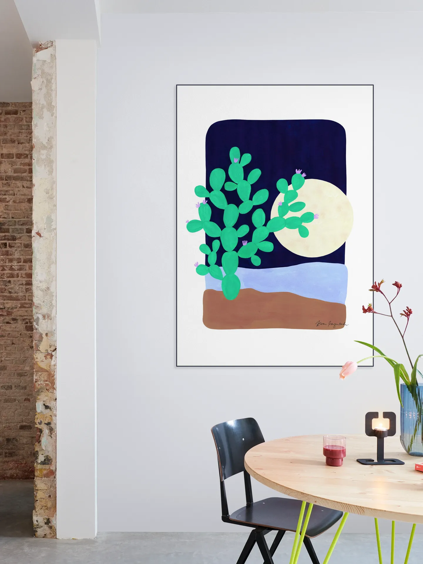 Cactus and Moonlight