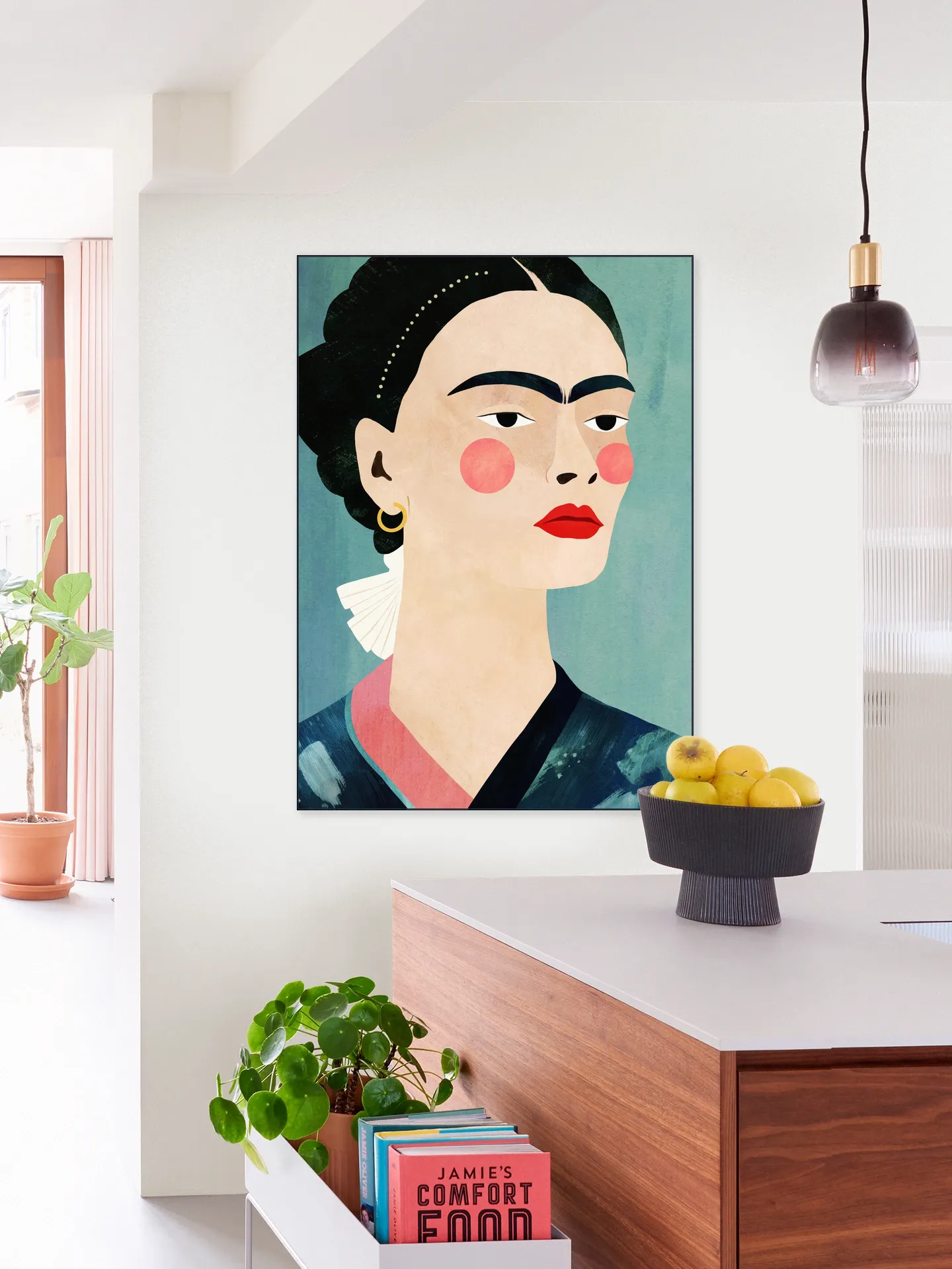 Frida on Blue