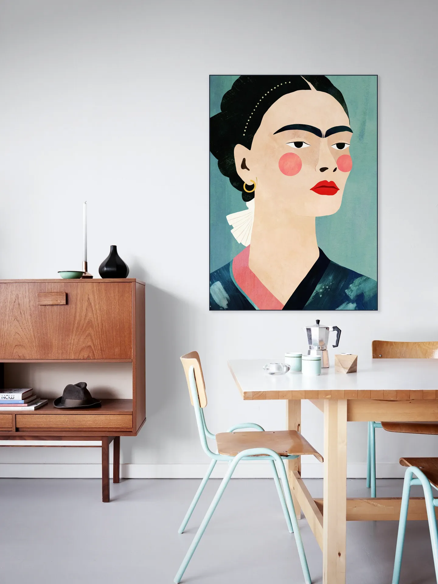 Frida on Blue
