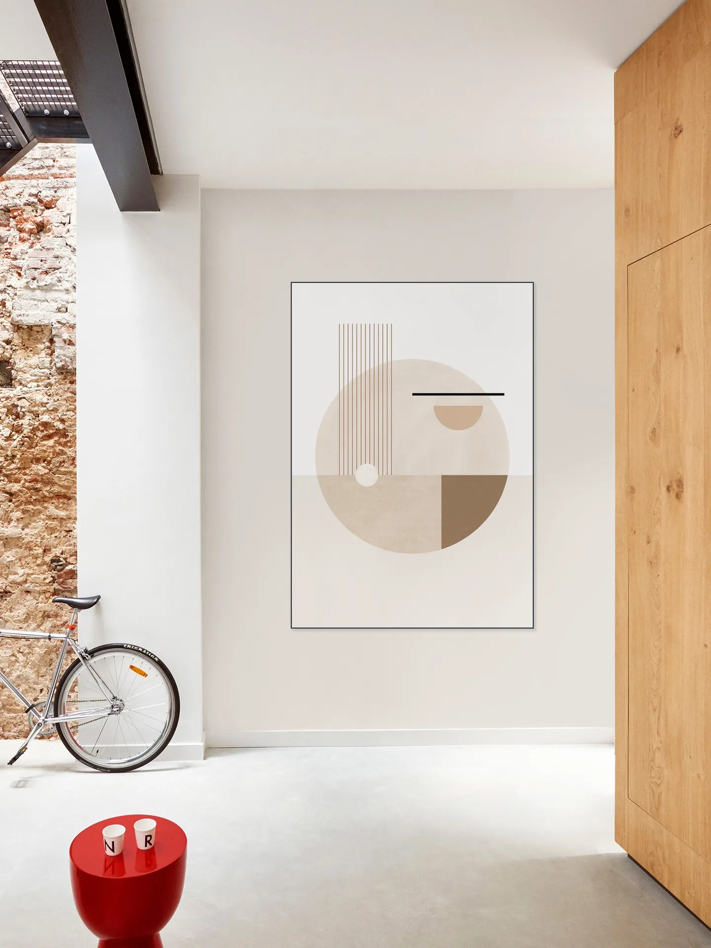 Neutral Semicircles Poster No.2