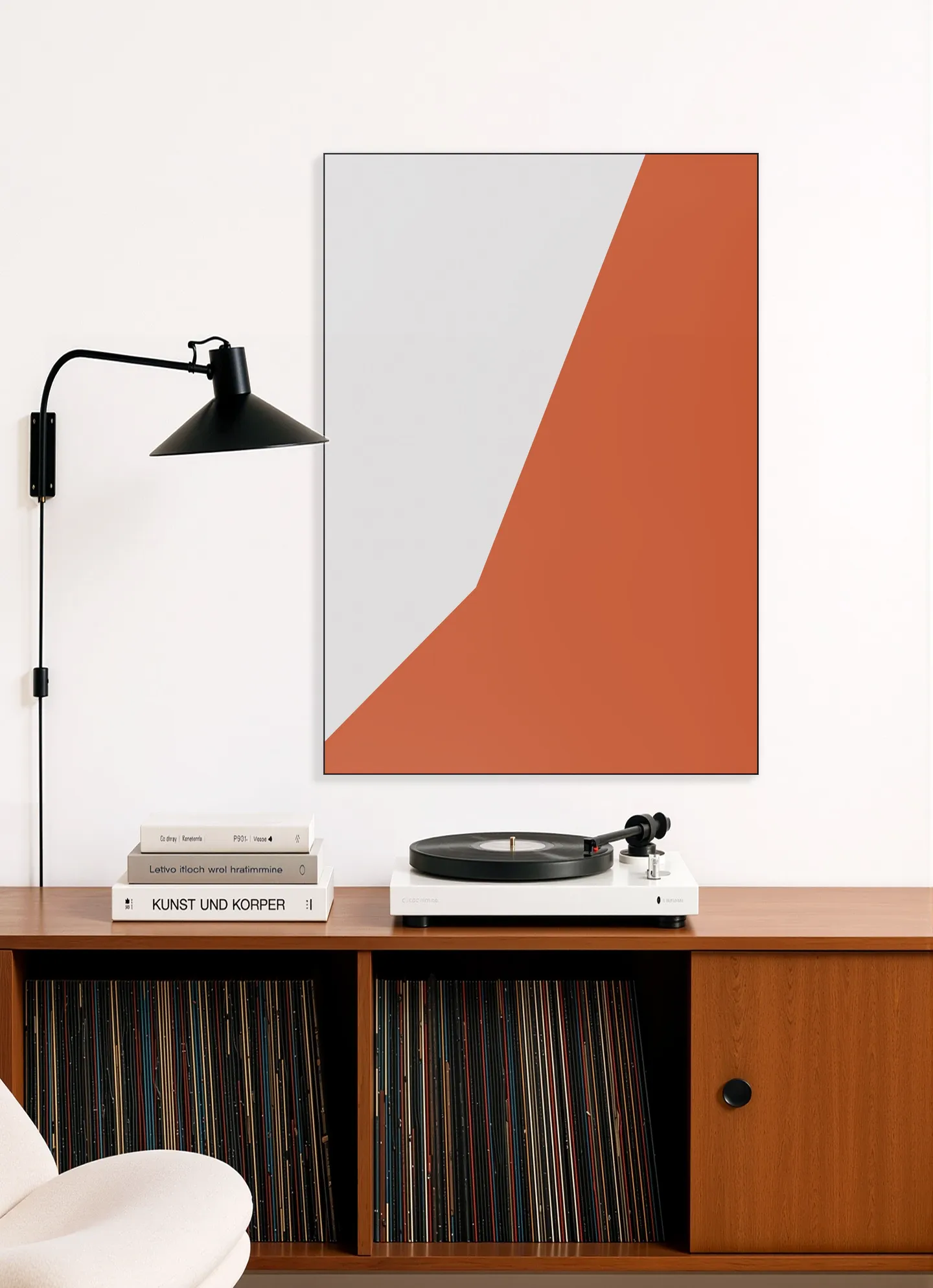 Color blocking - Orange Grey