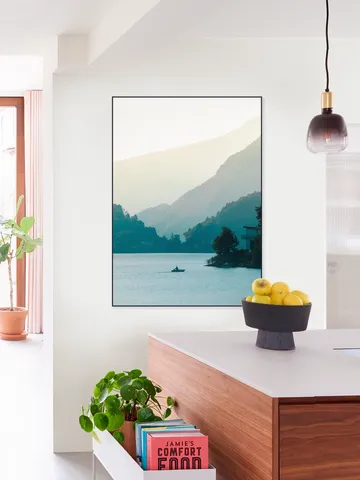 Misty Mountain Lake At Sunrise