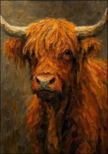 Red-brown Scottish Highlander