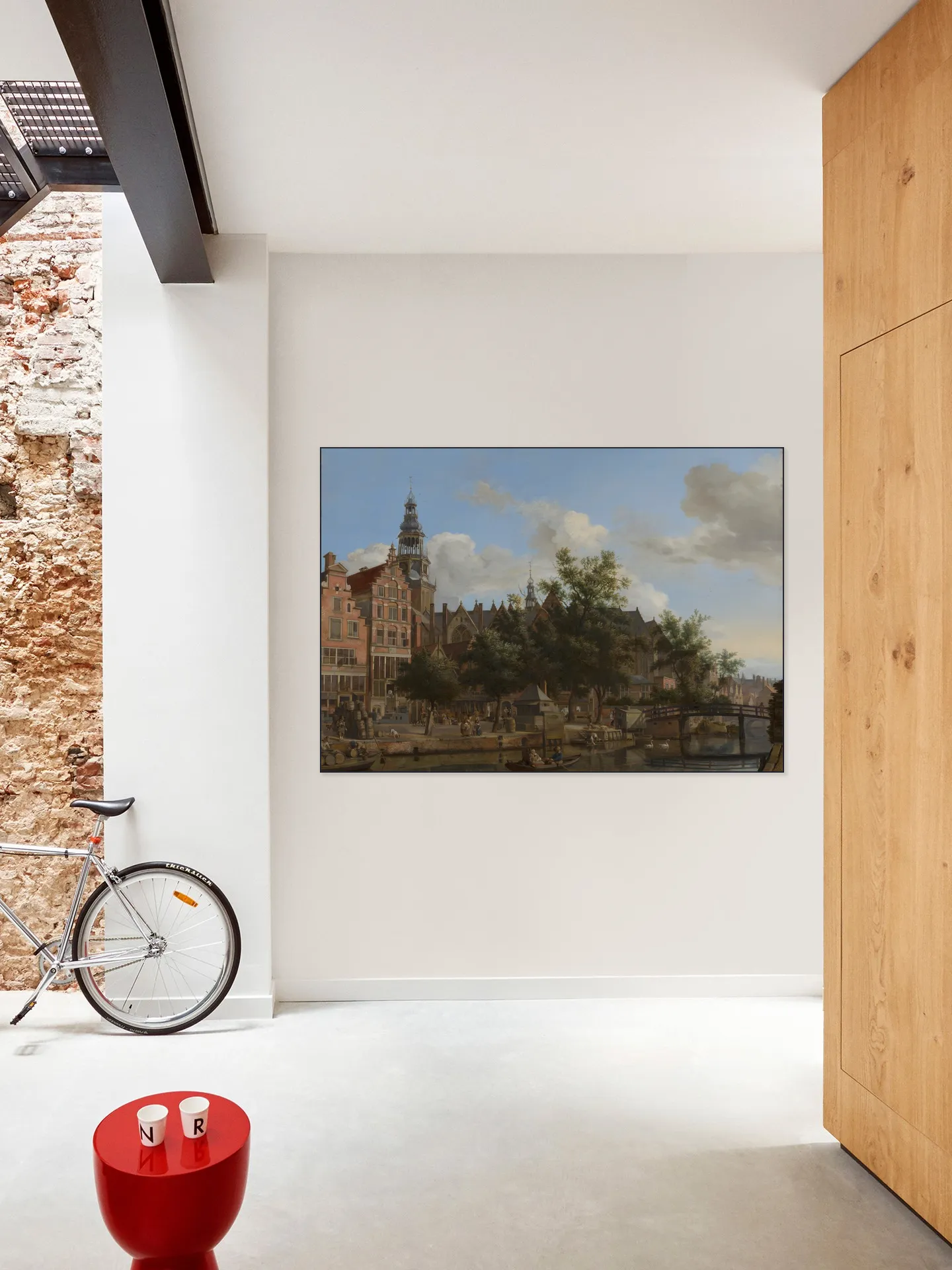 View of Oudezijds Voorburgwal with the Oude Kerk in Amsterdam