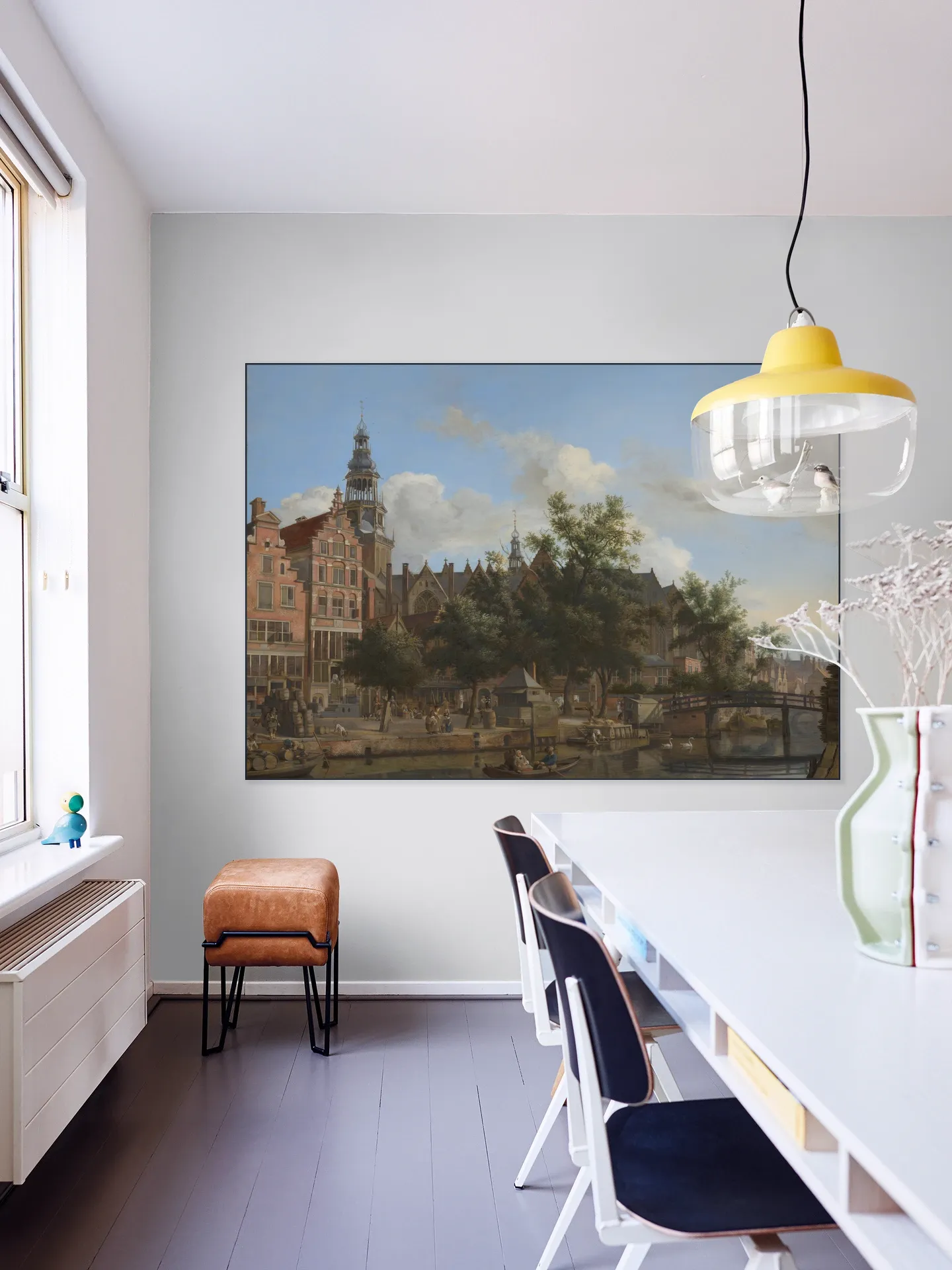 View of Oudezijds Voorburgwal with the Oude Kerk in Amsterdam