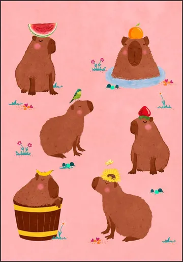 Capybara Collage
