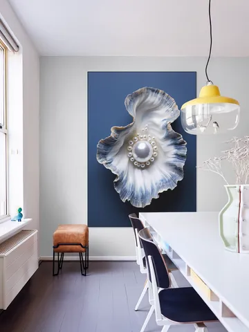 Blue Oyster with Pearls