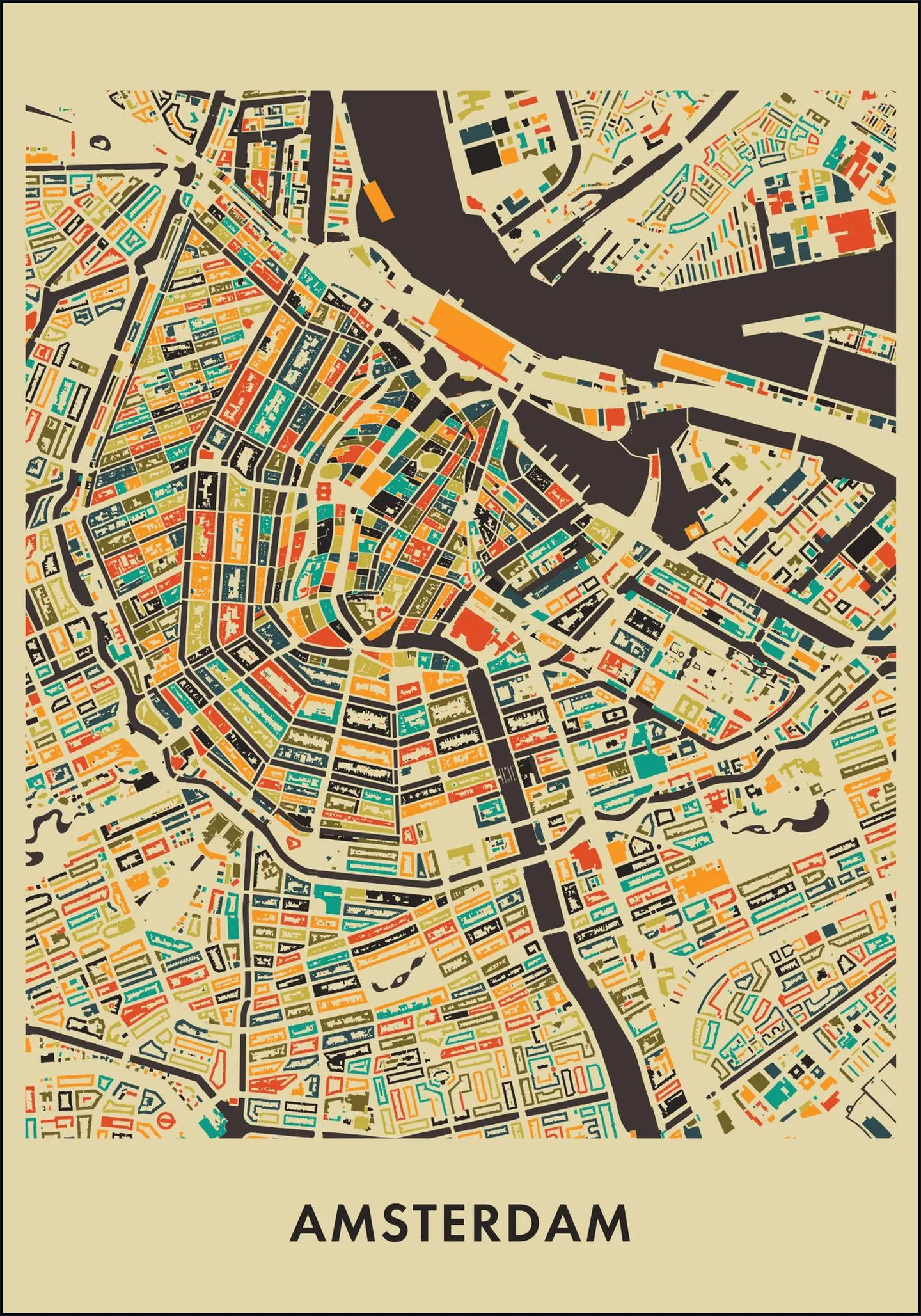 Amsterdam Mosaic Map