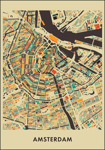 Amsterdam Mosaic Map