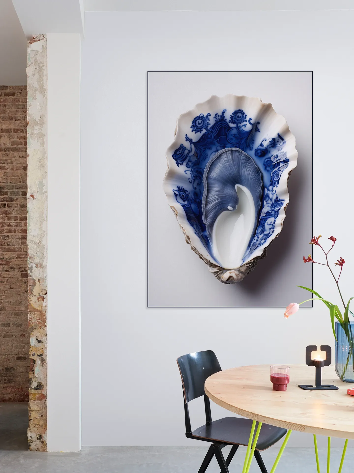 Delft Blue Oyster Shell