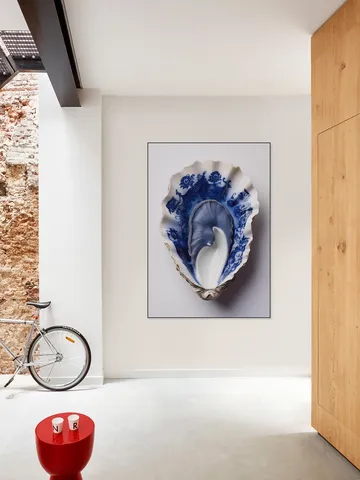 Delft Blue Oyster Shell
