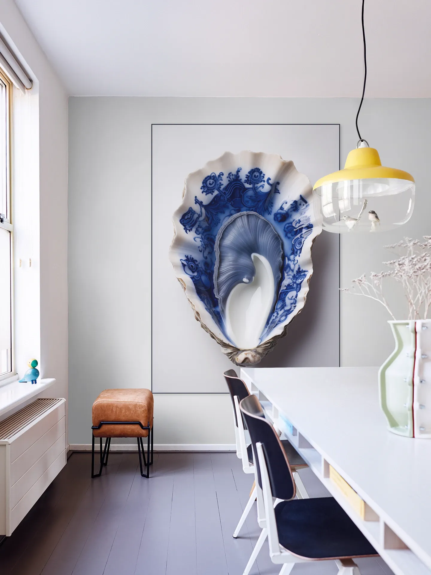 Delft Blue Oyster Shell