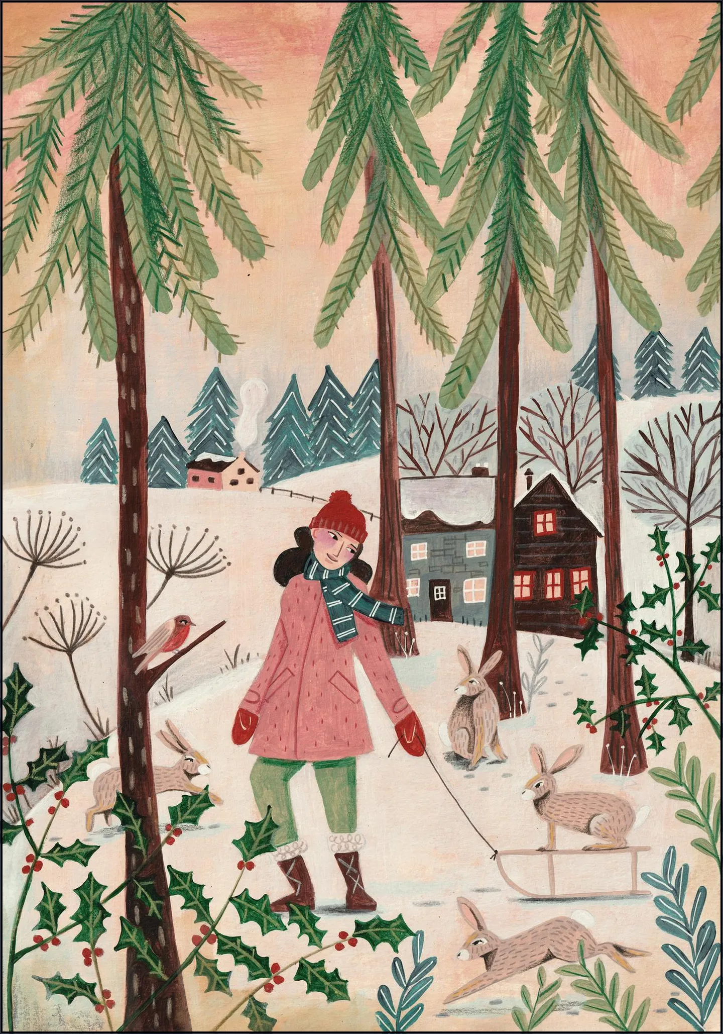 Walking in the snow
