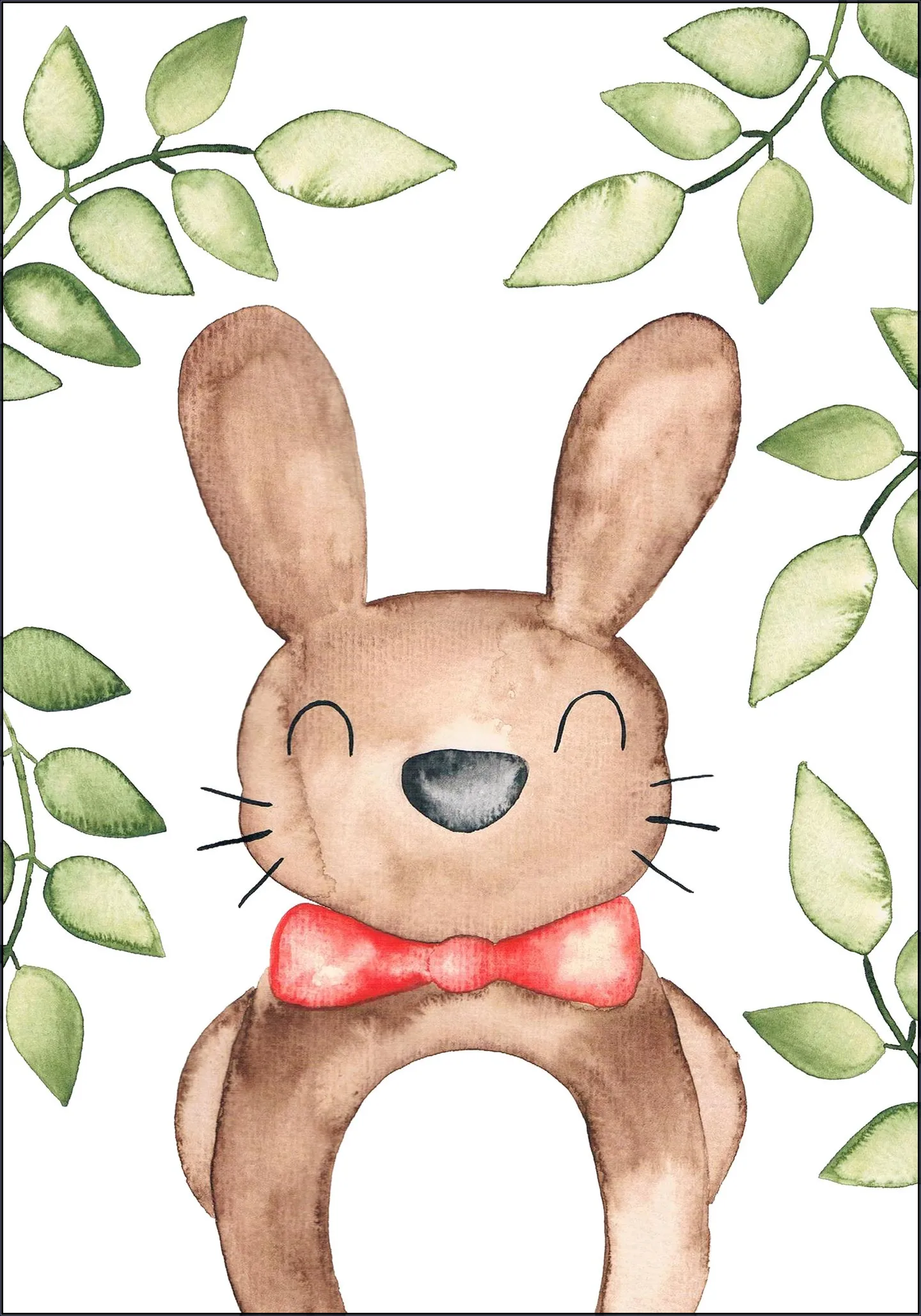 Fancy Watercolor Rabbit 