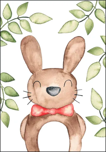Fancy Watercolor Rabbit 