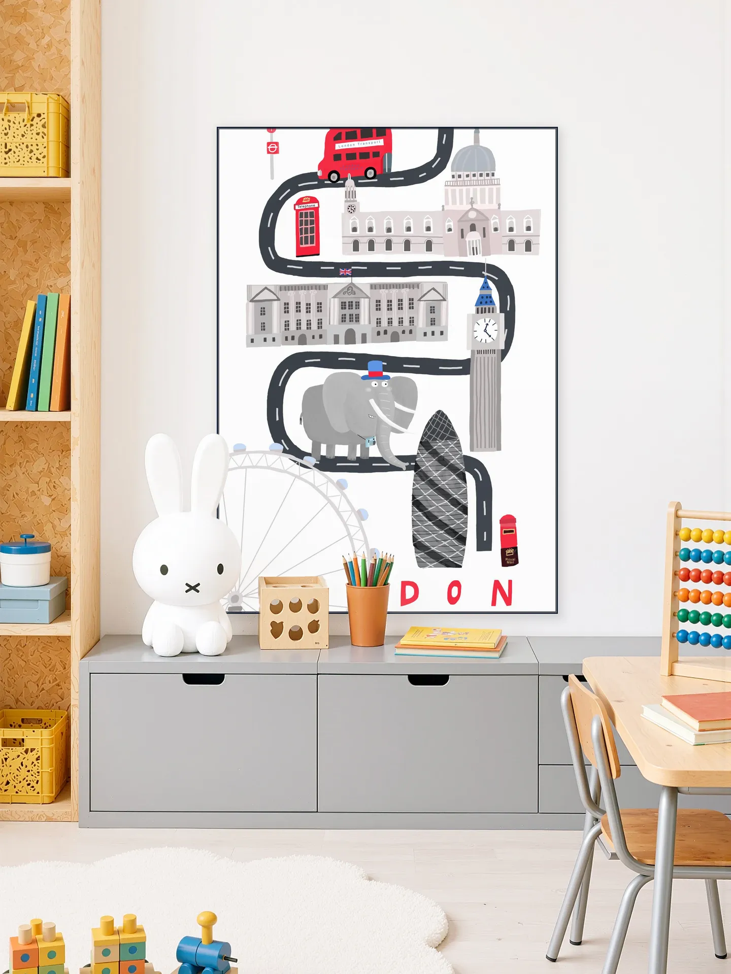 London City With Cute Elephant Tourist 