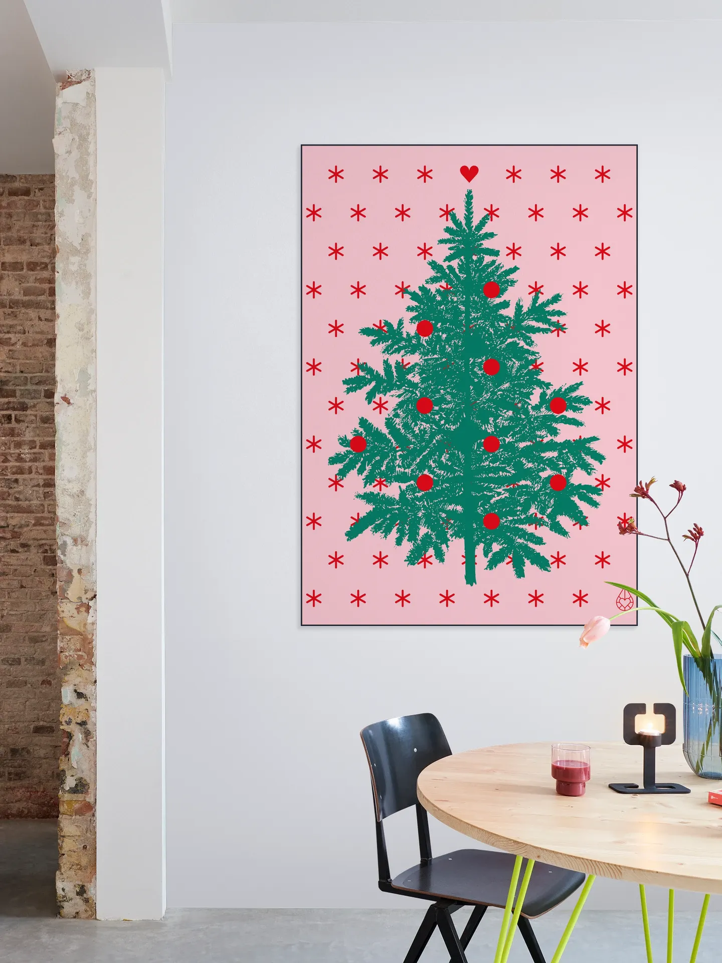Let it snow . Pink Green