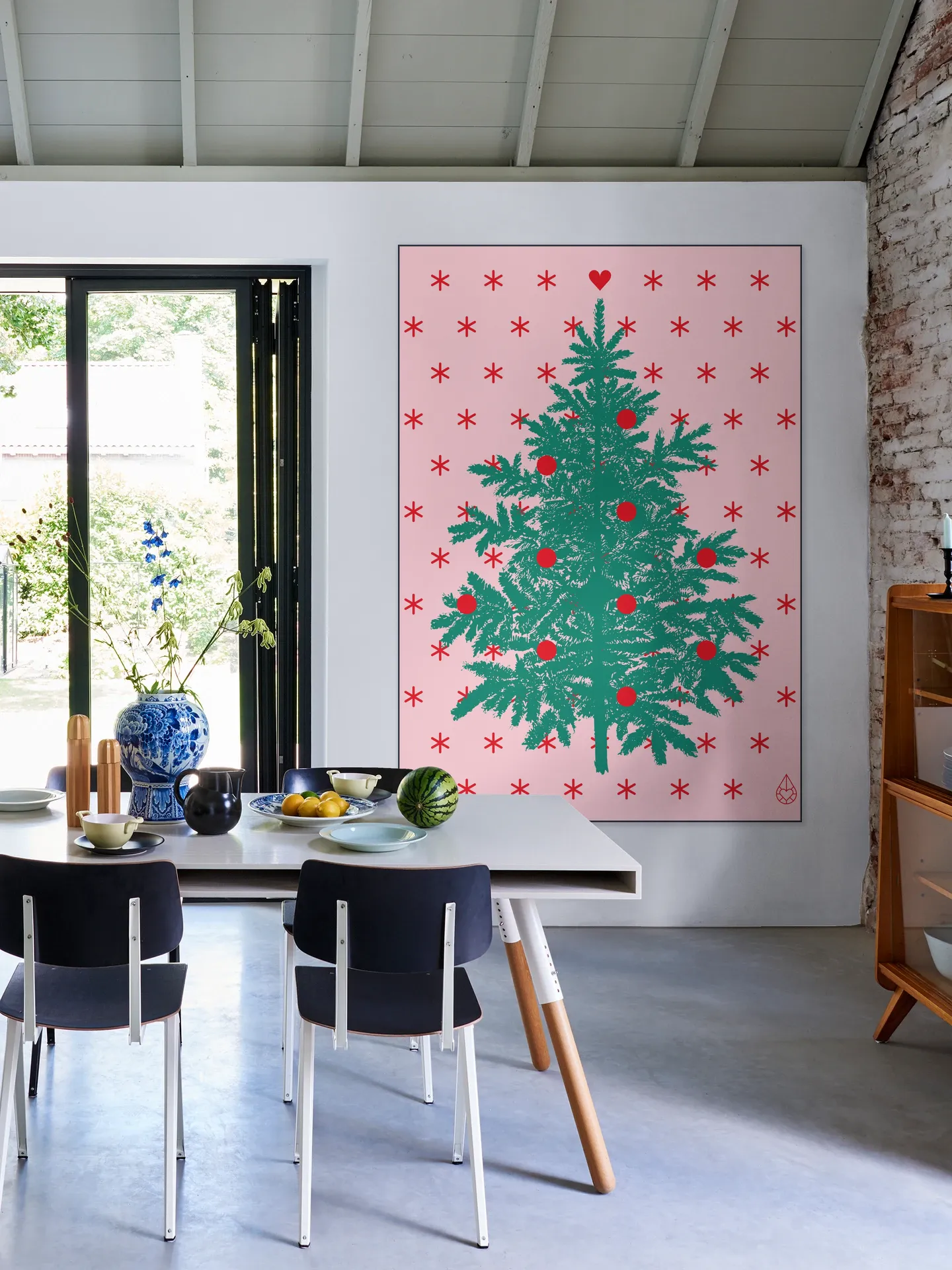 Let it snow . Pink Green