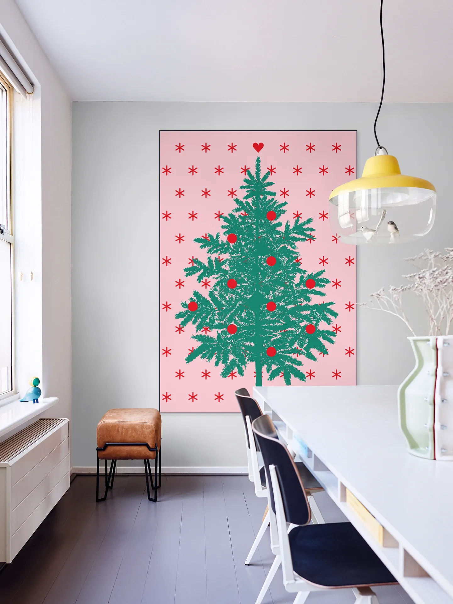 Let it snow . Pink Green