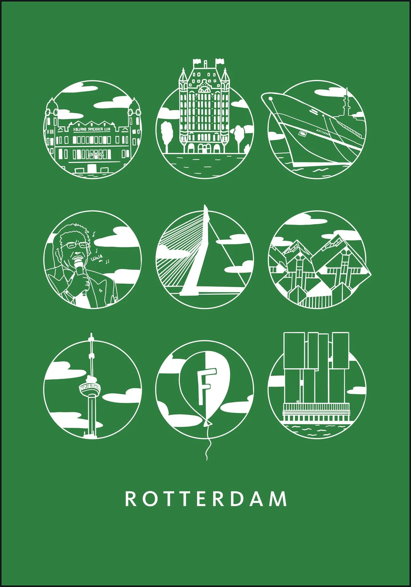 Rotterdam Icons - Mono
