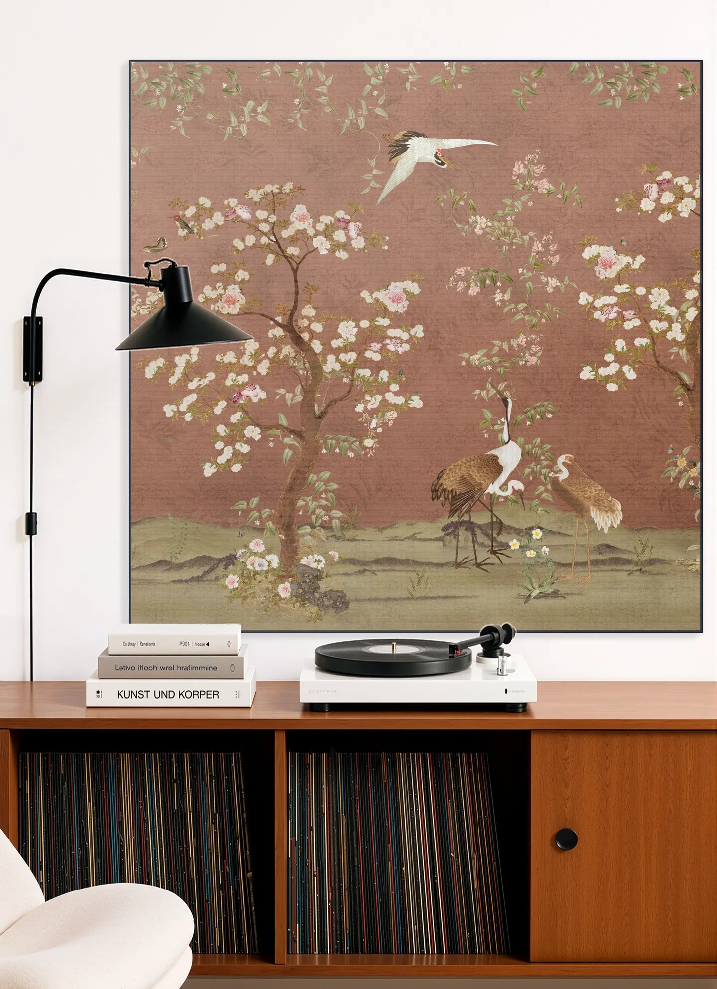 Chinoiserie Birds And Blossom Trees Terracotta