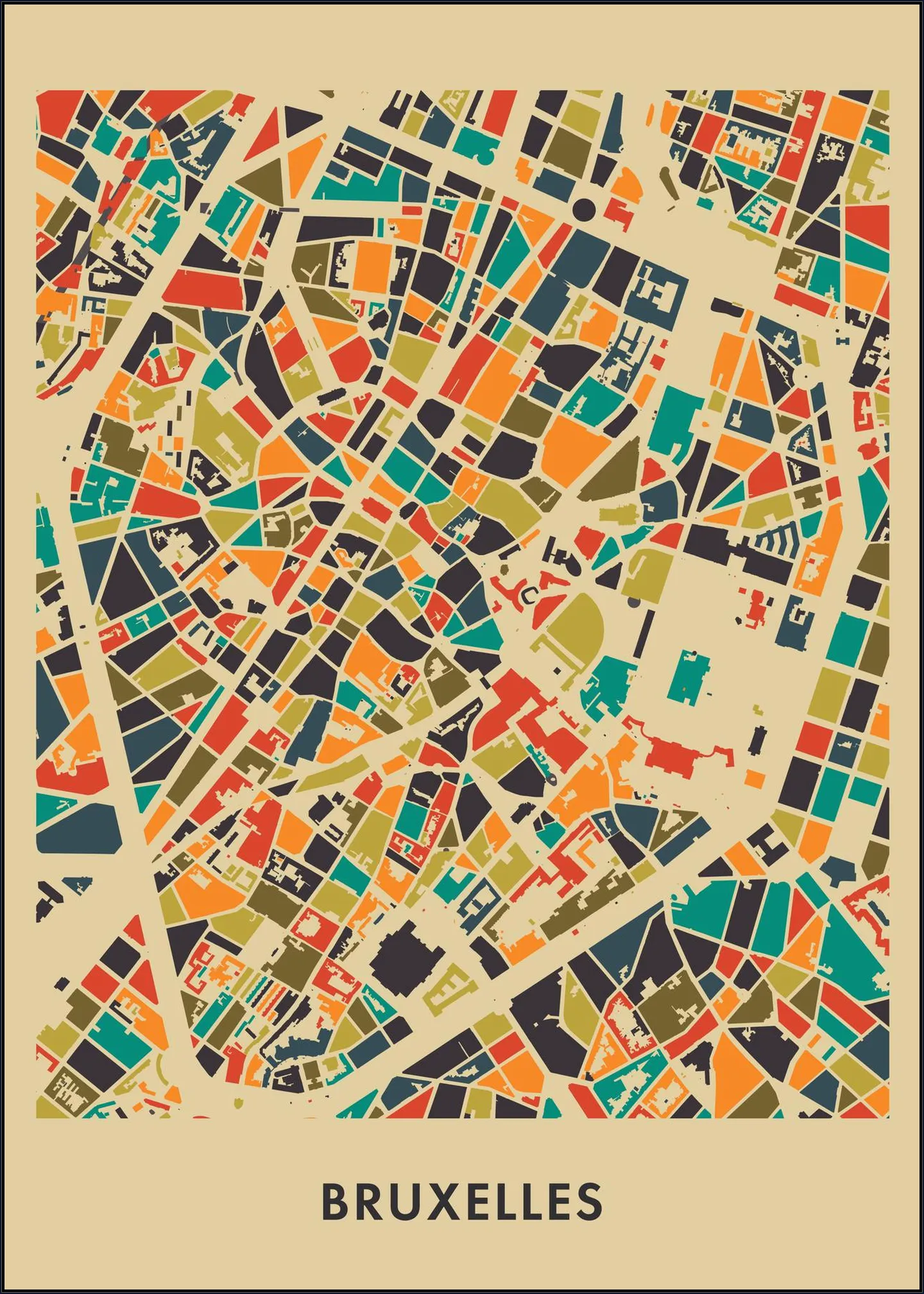 Bruxelles Mosaic Map