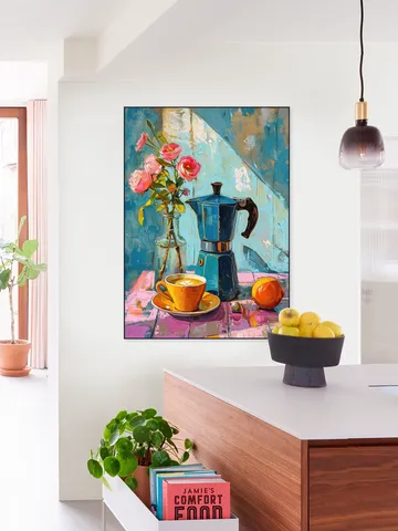 Painting of an Espresso Coffee Pot