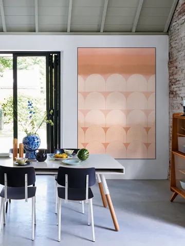 Mid Century Retro Arches Terracotta Sunset