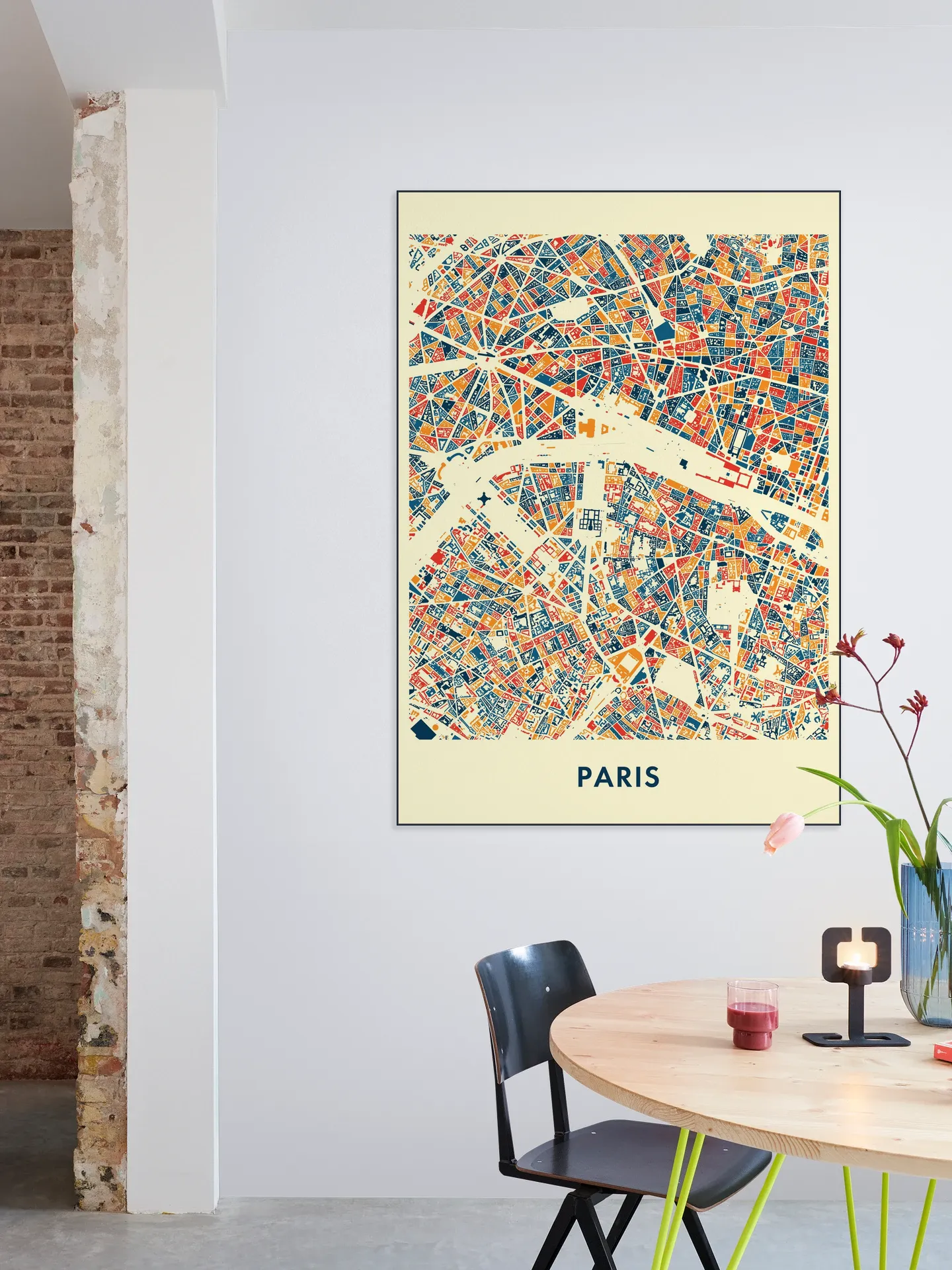 Paris Mosaic City Map