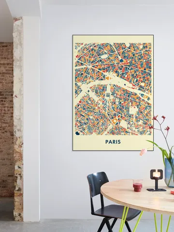 Paris Mosaic City Map