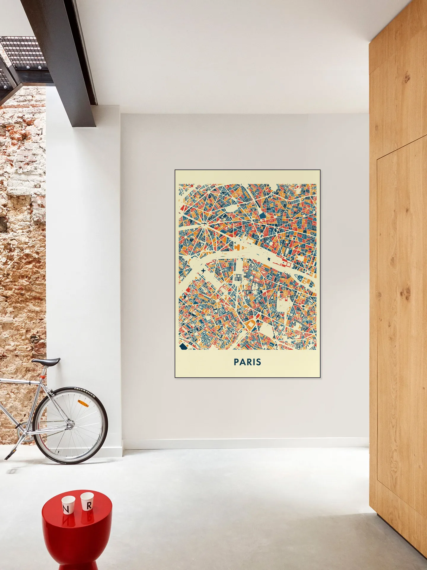 Paris Mosaic City Map
