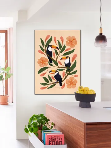 Toucans in the Hibiscus