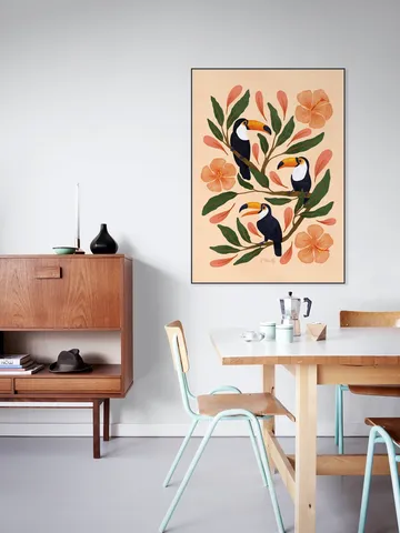 Toucans in the Hibiscus