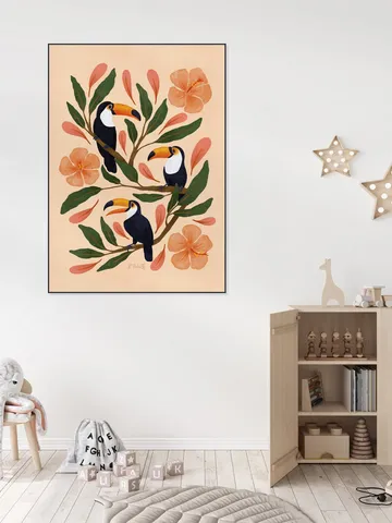 Toucans in the Hibiscus