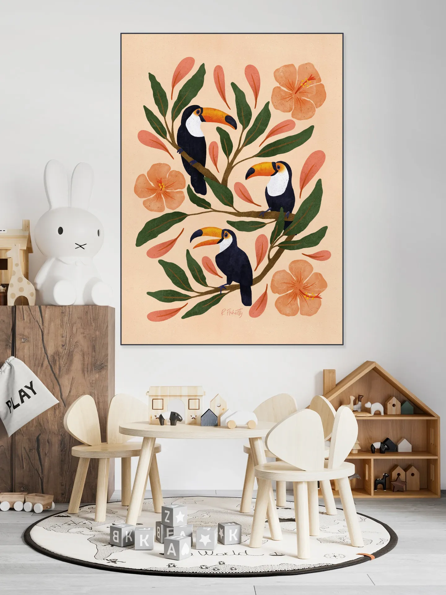 Toucans in the Hibiscus