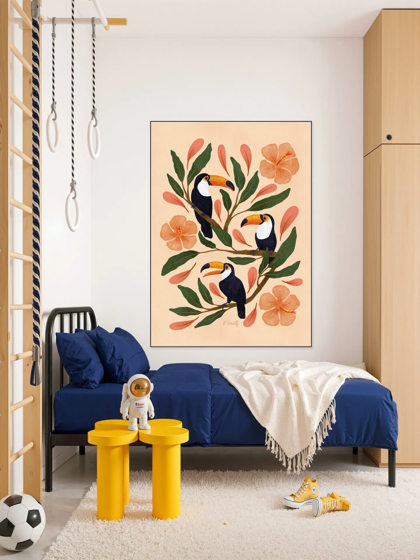 Toucans in the Hibiscus