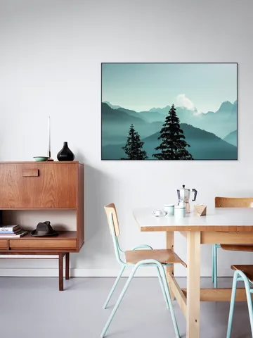 Alpine Forest And Blue Mountain Layers