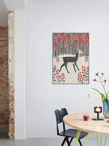 Fawn in a Winter Landscape
