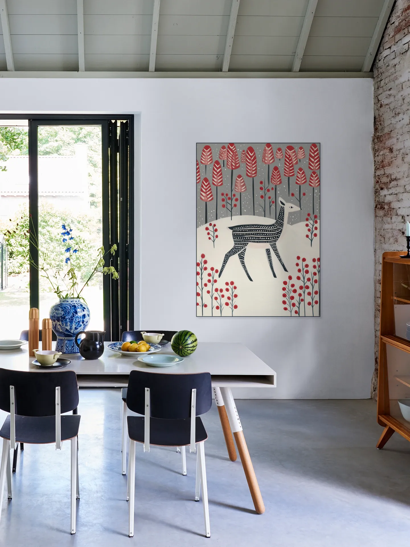 Fawn in a Winter Landscape