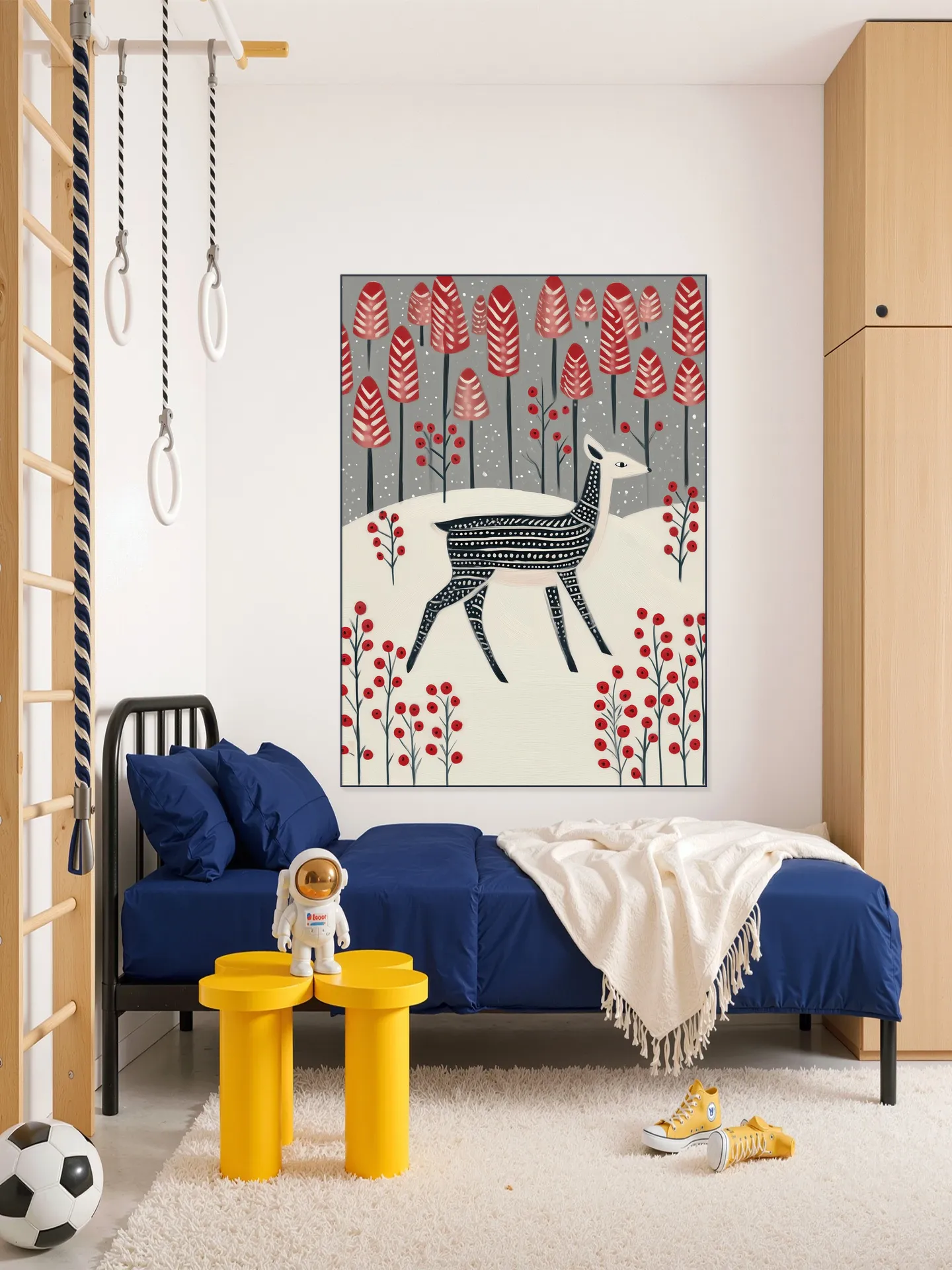 Fawn in a Winter Landscape