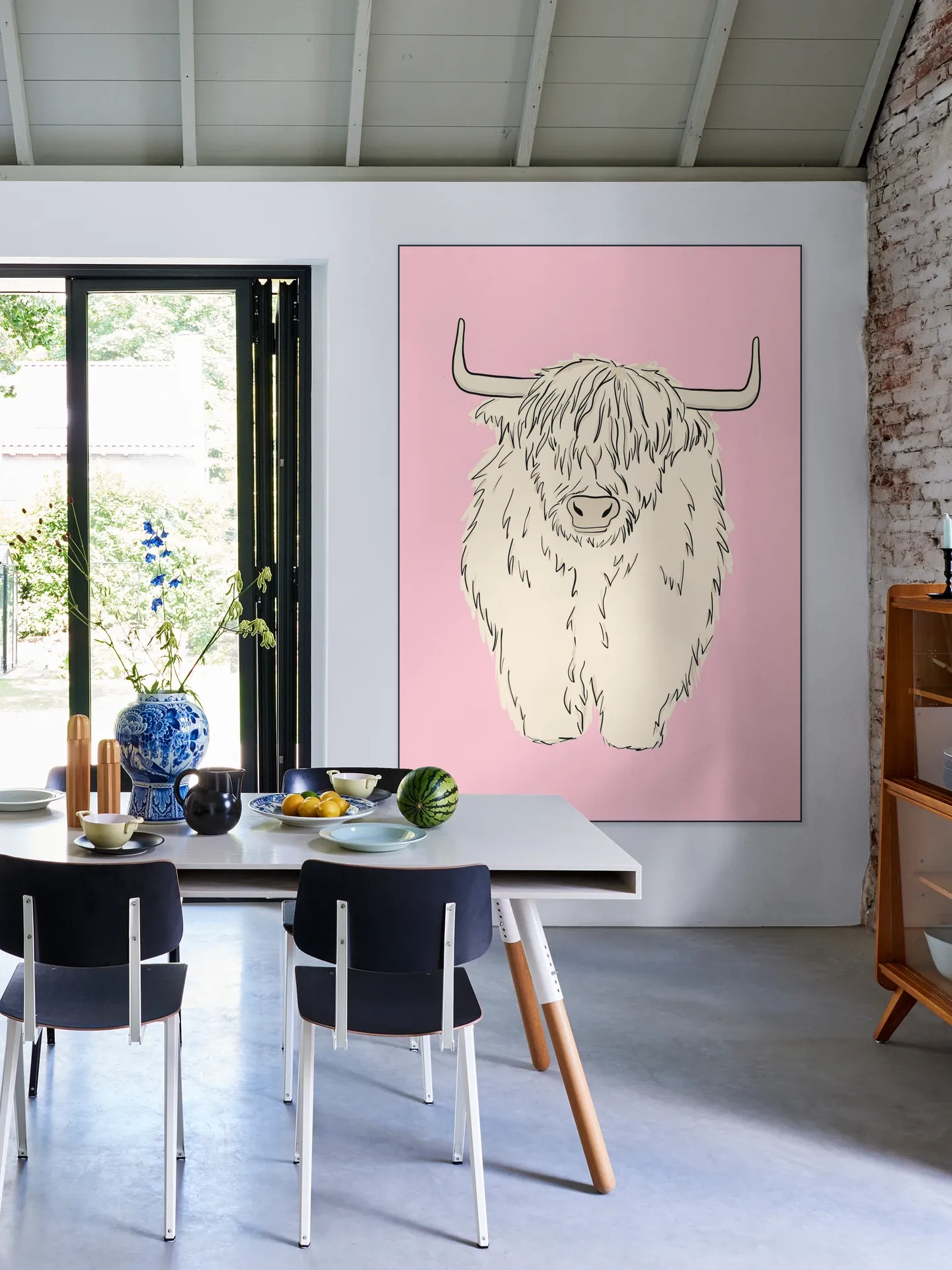 Pink Highland Cow