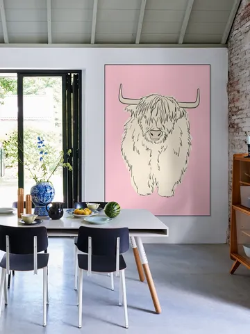 Pink Highland Cow