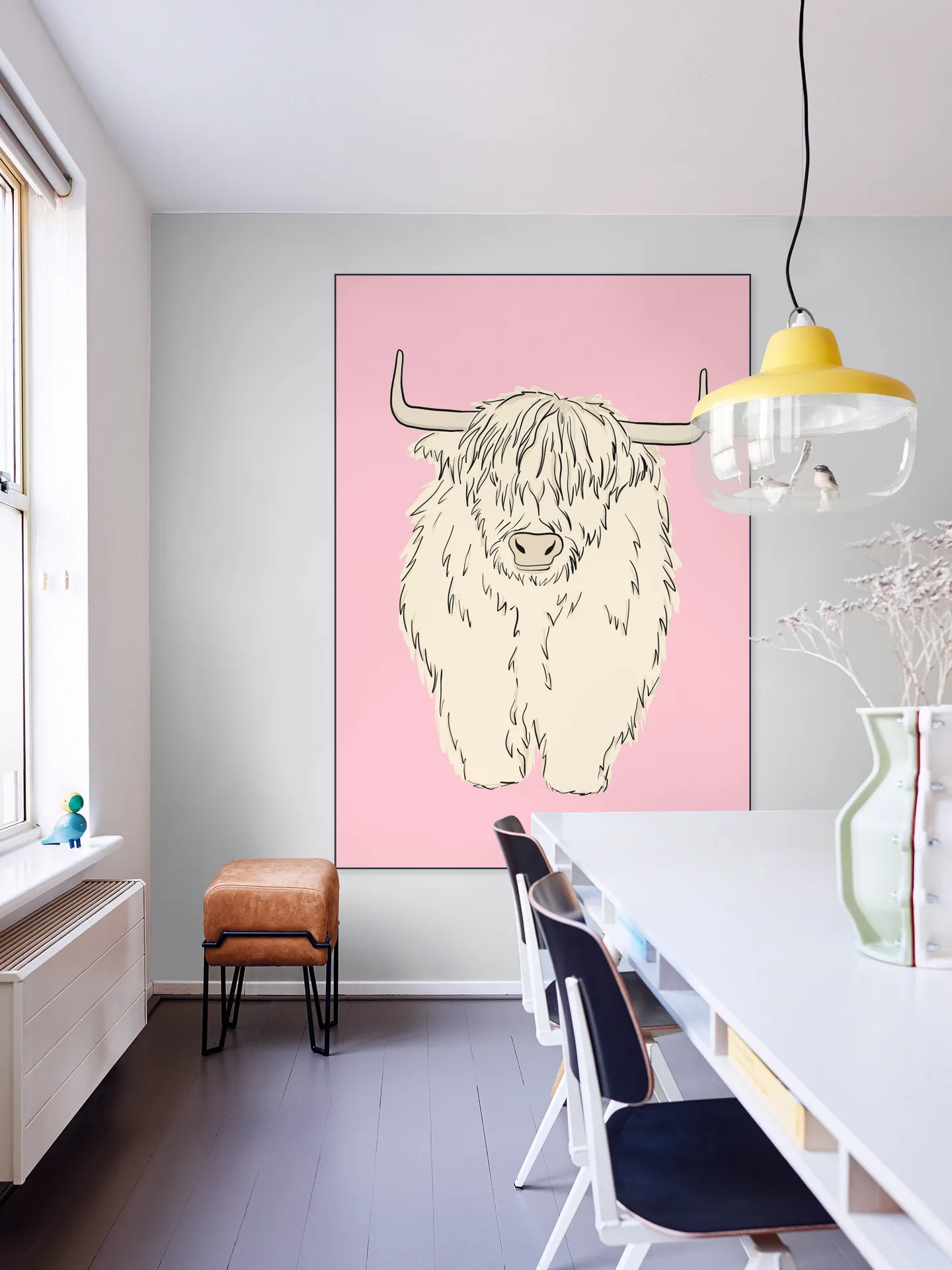 Pink Highland Cow
