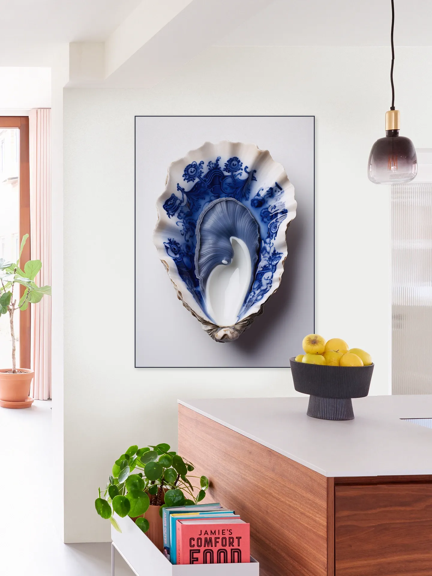 Delft Blue Oyster Shell
