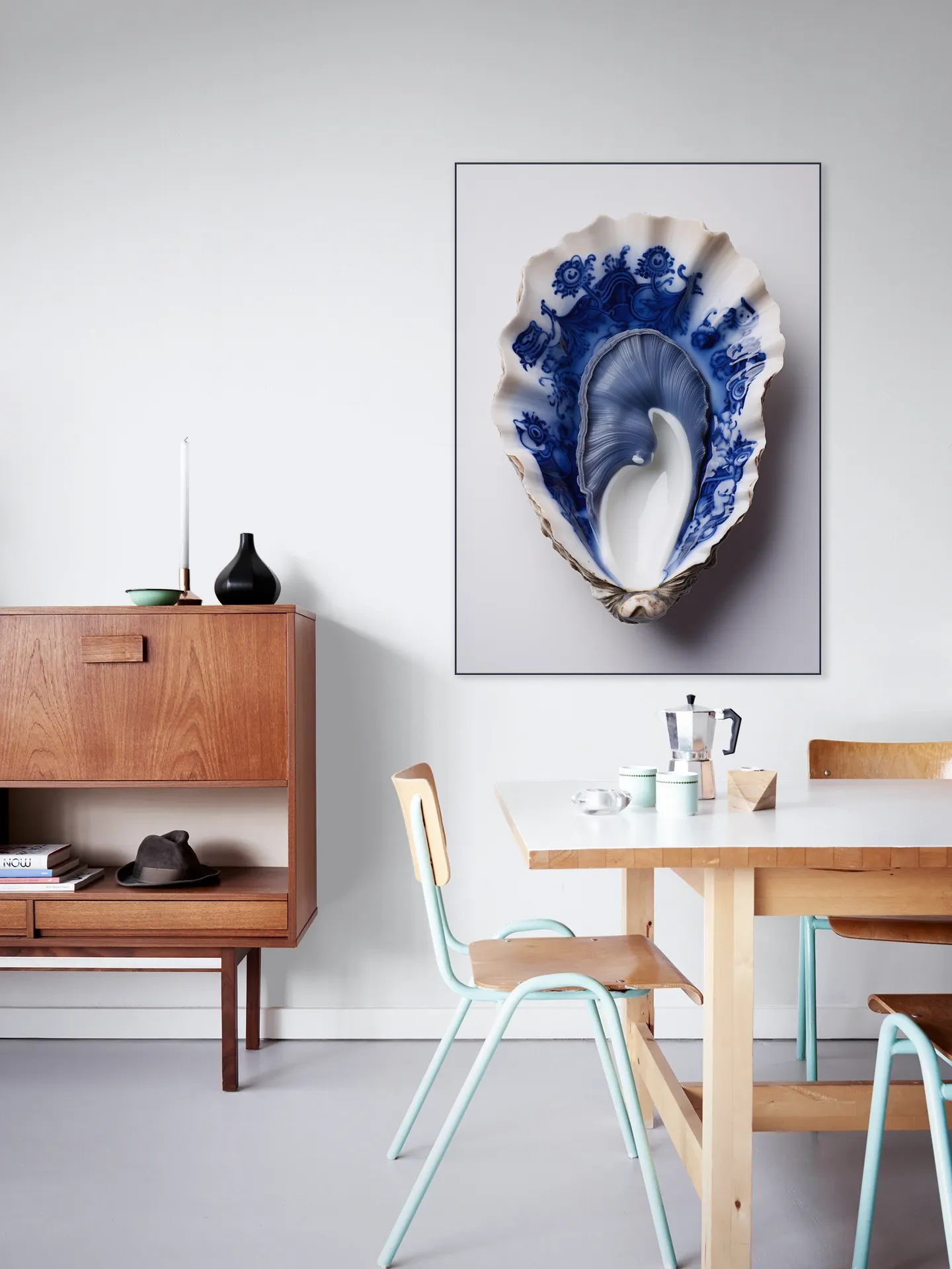 Delft Blue Oyster Shell