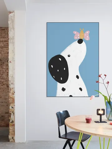 Dalmatian with a Butterfly