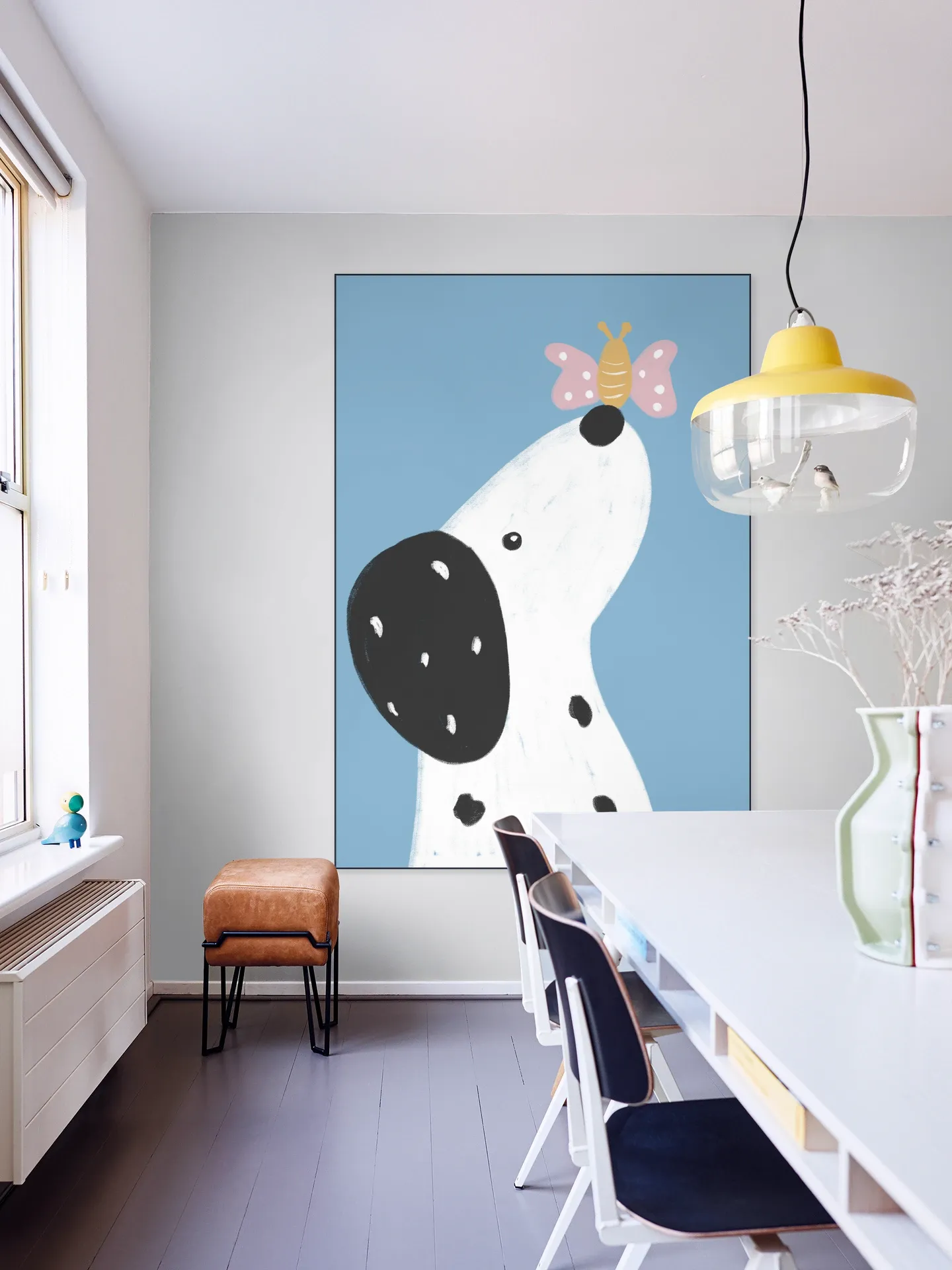 Dalmatian with a Butterfly