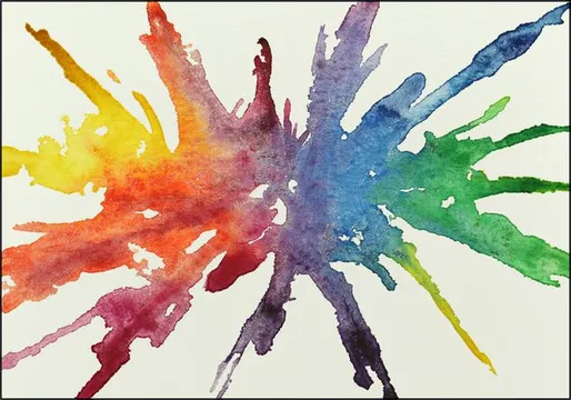Splash in Rainbow Colors
