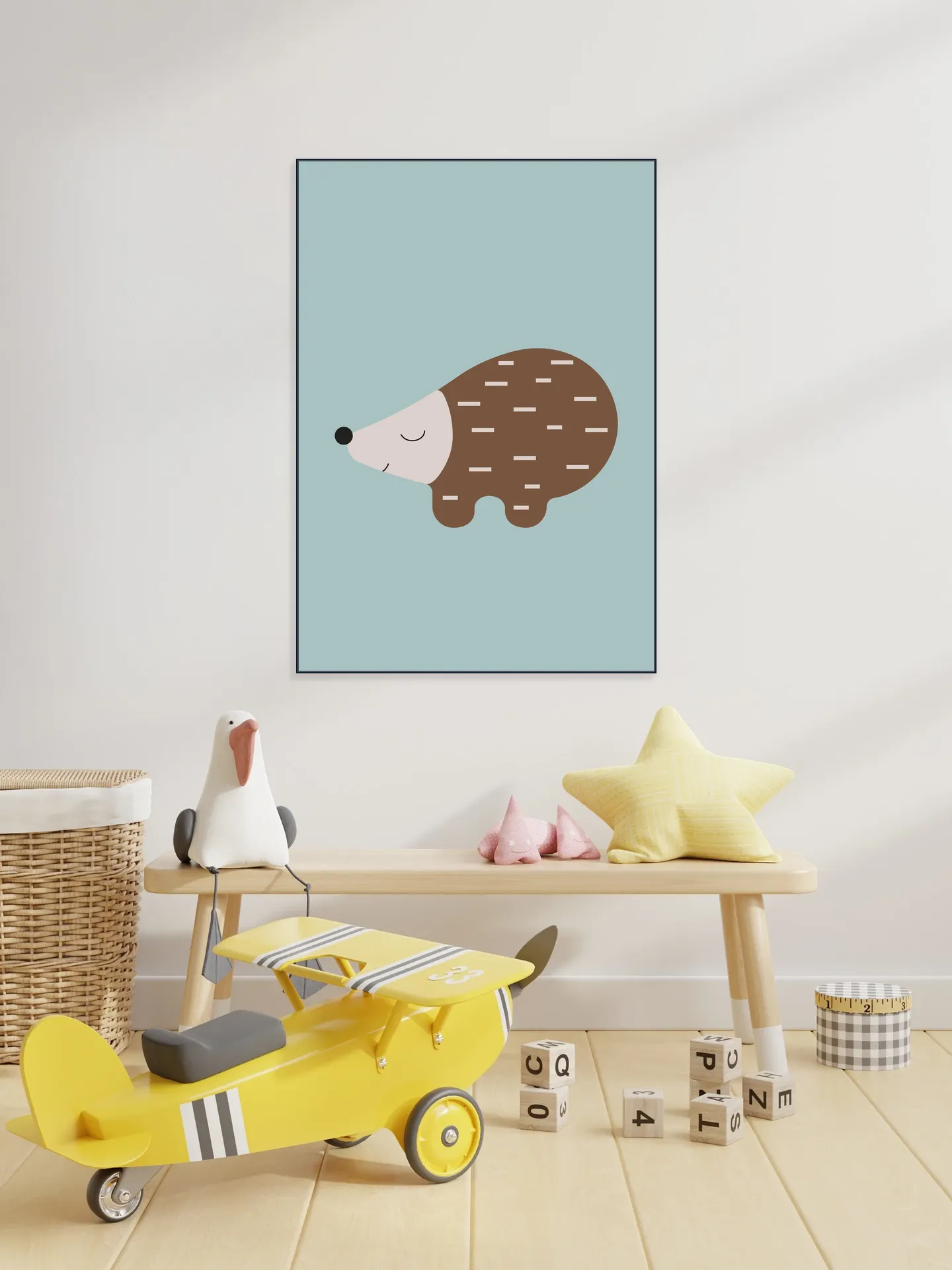 Happy Hedgehog Blue